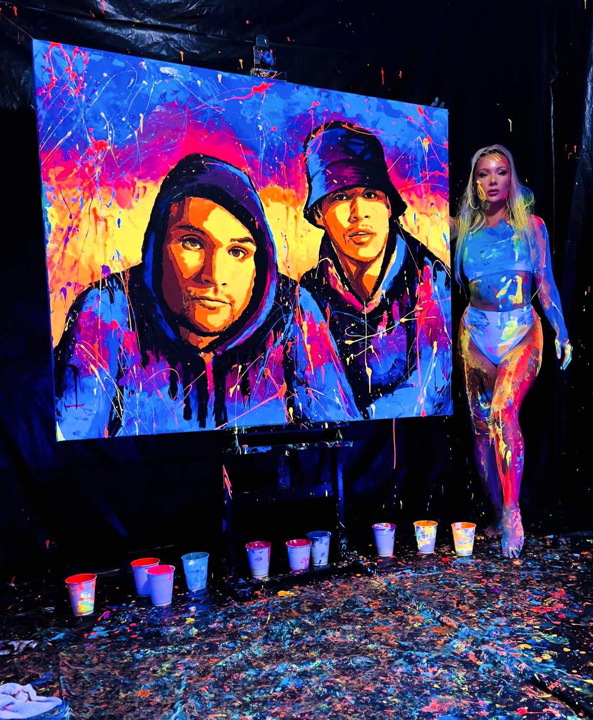 Body Painting Performance for Dani M & ADAAM